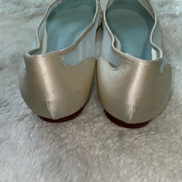 Bella Belle Hailey Transparent Cinderella Flats Tiffany Blue Sole Bridal Wedding - Picture 6 of 8
